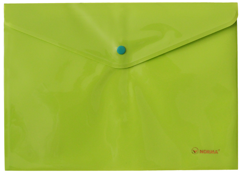 Папка з кнопкою NORMA (5106-04N), поліпропілен, 160мкм, A4, 150 аркушів, "Neon"